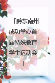 黔东南州成功举办首届特殊教育学生运动会