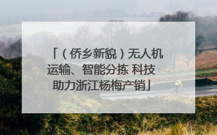 （侨乡新貌）无人机运输、智能分拣 科技助力浙江杨梅产销