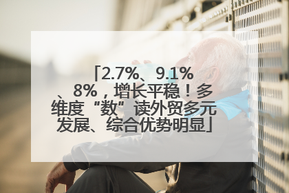 2.7%、9.1%、8%，增长平稳！多维度“数”读外贸多元发展、综合优势明显
