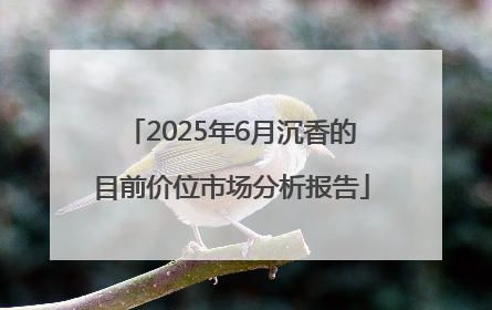 2025年6月沉香的目前价位市场分析报告