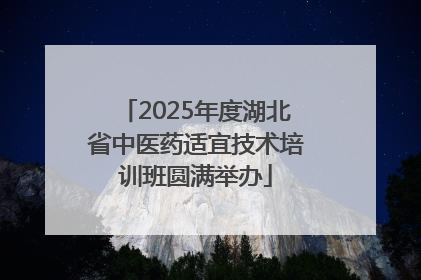 2025年度湖北省中医药适宜技术培训班圆满举办