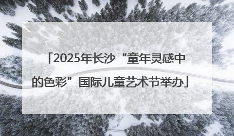 2025年长沙“童年灵感中的色彩”国际儿童艺术节举办