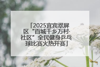 2025宜宾翠屏区“百城千乡万村·社区”全民健身乒乓球比赛火热开赛