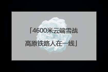 4600米云端雪战 高原铁路人在一线