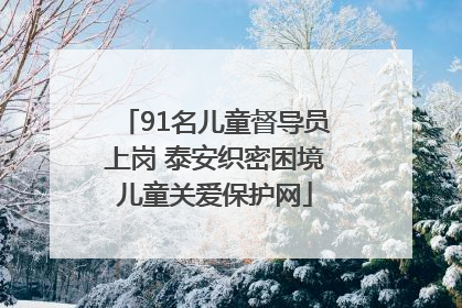 91名儿童督导员上岗 泰安织密困境儿童关爱保护网